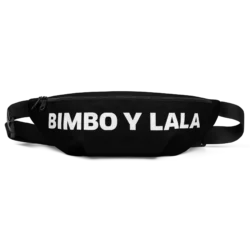 cangurera negra BIMBO y LALA vista frontal