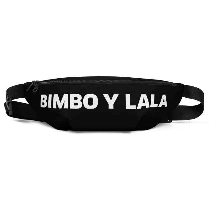 cangurera negra BIMBO y LALA vista frontal