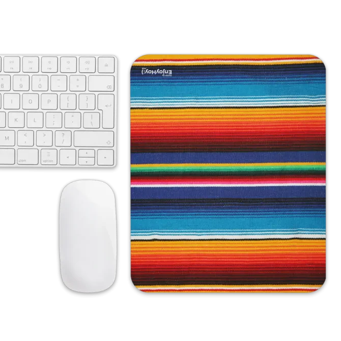 mouse pad sarape junto a teclado y mouse elegante - EnjoyHoy;)