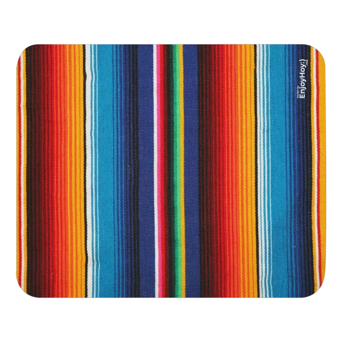 vista superior del mouse pad sarape estilo sarape mexicano - EnjoyHoy;)
