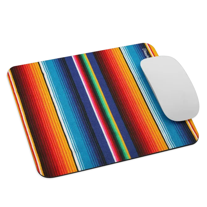mouse pad sarape estampado colorido mexicano con mouse encima - EnjoyHoy;)