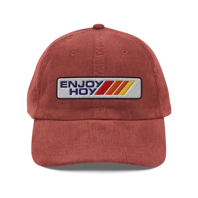 Gorra de pana café terracota EnjoyHoy;) vista de frente.