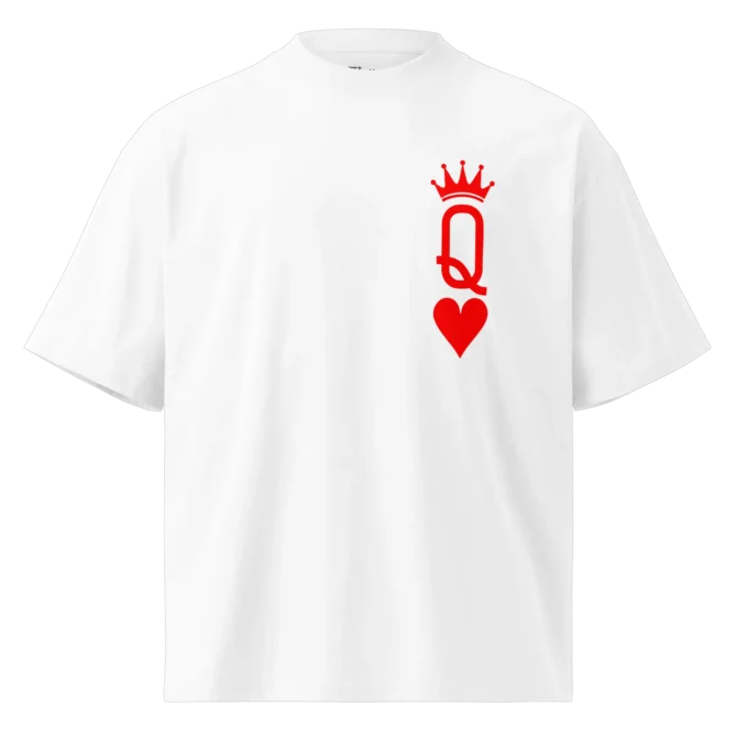 Camiseta Reina de Corazones oversize vista de frente