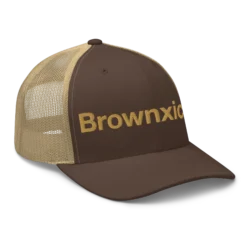 gorra Brownxican trucker vista lateral malla beige