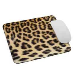 mouse pad leopardo animal print con mouse sobre escritorio enjoyhoy
