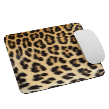 mouse pad leopardo animal print con mouse sobre escritorio enjoyhoy