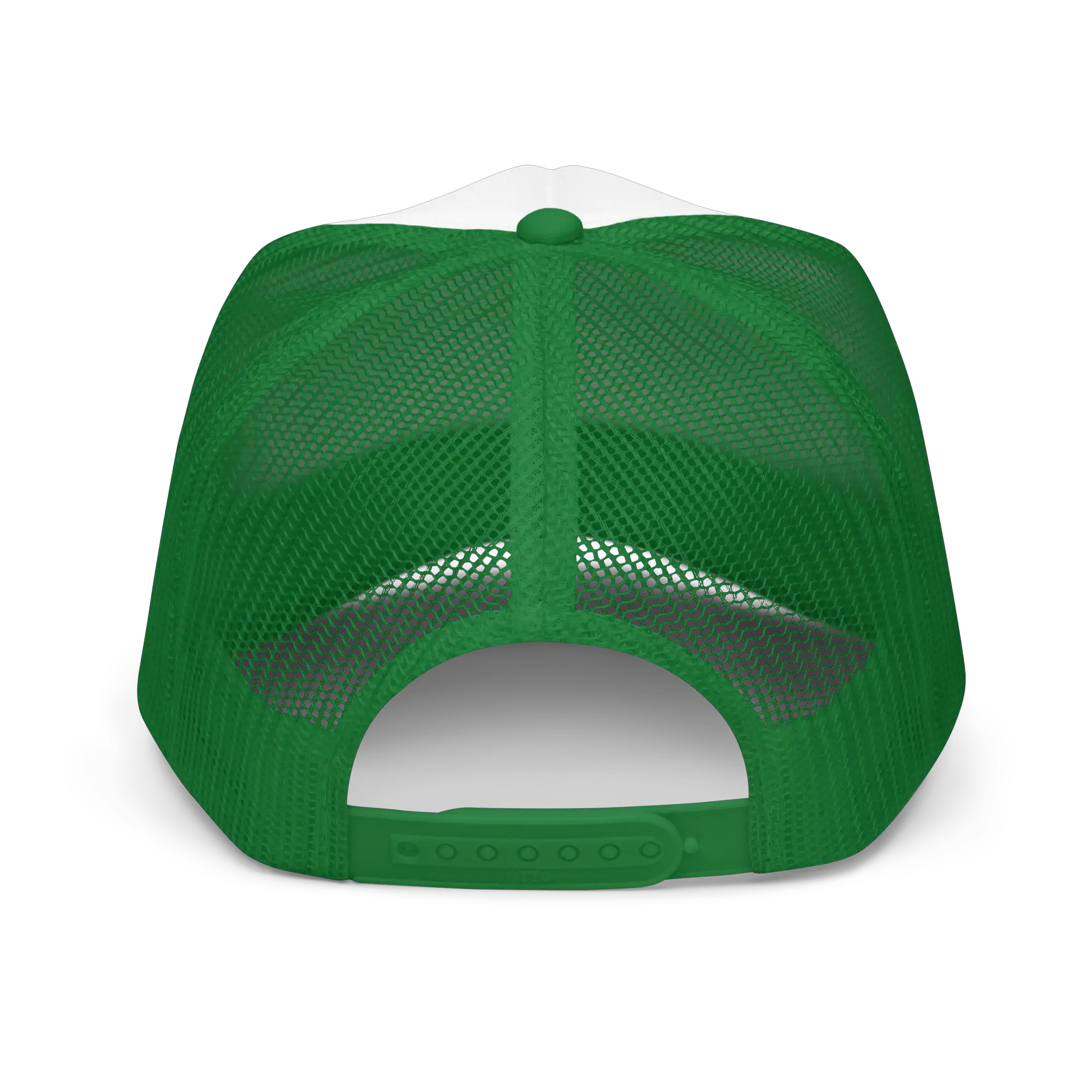 gorra trucker corazón de melón vista trasera malla verde