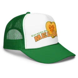 gorra trucker corazón de melón vista lateral diseño y visera