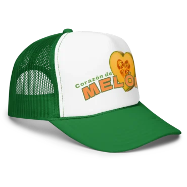 gorra trucker corazón de melón vista lateral diseño y visera