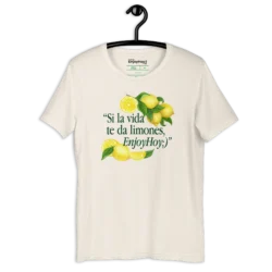 camiseta si la vida te da limones, camisetas con frases motivacionales, ropa con actitud positiva, camisetas divertidas México, camisetas resiliencia, playera limones, ropa con personalidad, camisetas algodón peinado, camisetas unisex México, regalos originales México, camisetas frases mexicanas, ropa EnjoyHoy, camiseta optimismo, playeras 100% algodón, camisetas tallas grandes