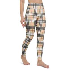 Leggings de yoga Blurberry de EnjoyHoy;) vista frontal, cintura alta y estampado all-over